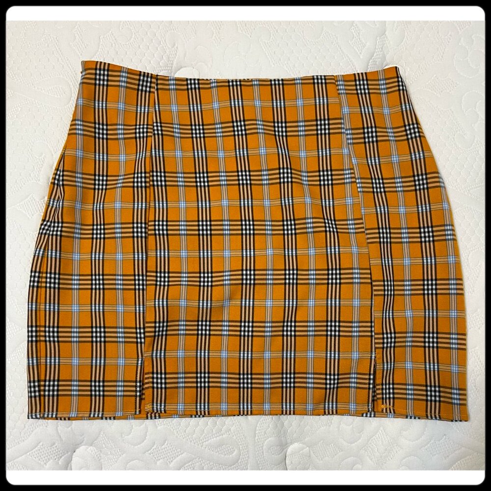 Plaid Skirt -SHEIN- Large